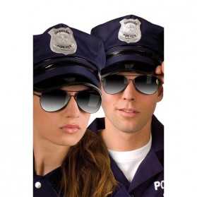 1 paire de Lunettes de Policier avec effet miroir sur les Verres