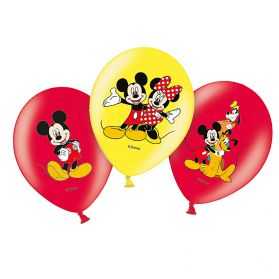 6 Ballons de fête Mickey pour déco d'anniversaire