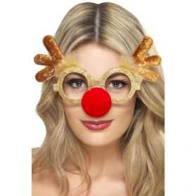 Paire de Lunettes Rennes de Noel