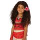Perruque Vaiana enfant avec fleur