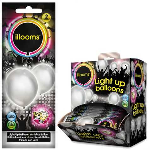 Ballons lumineux argent