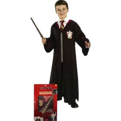 Harry potter - deguisement cape de sorcier et accessoires taille 7