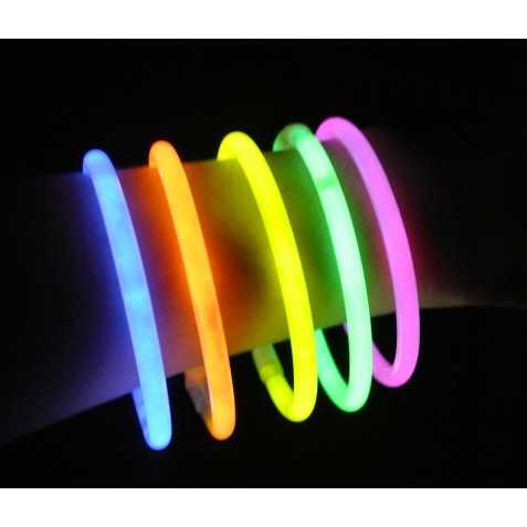 Bracelet lumineux LED jaune étanche pour soirée animée ou sport