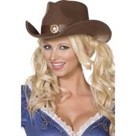 Chapeau cowgirl marron