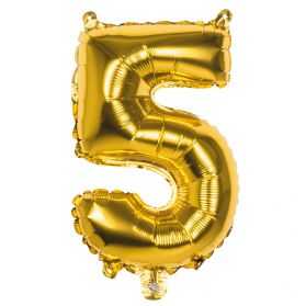 Ballon gonflable doré chiffre