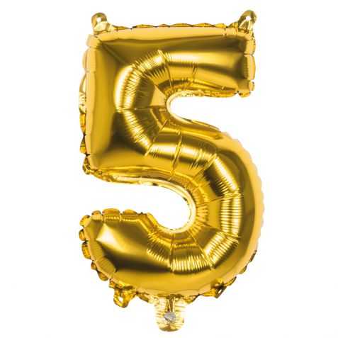 Ballon gonflable doré chiffre