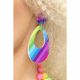Paire de Boucles d'oreilles multicolores