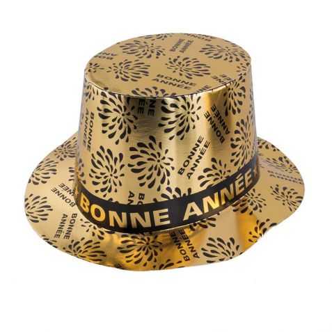 Chapeau en plastique à paillettes - Argent - Jour de Fête - Nouvel