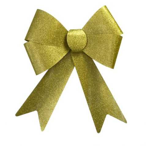 Gros noeud cadeau doré