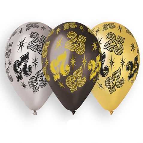 Ballons Anniversaire 25 Ans Pas Chers Ballons De Baudruche Chiffre 25