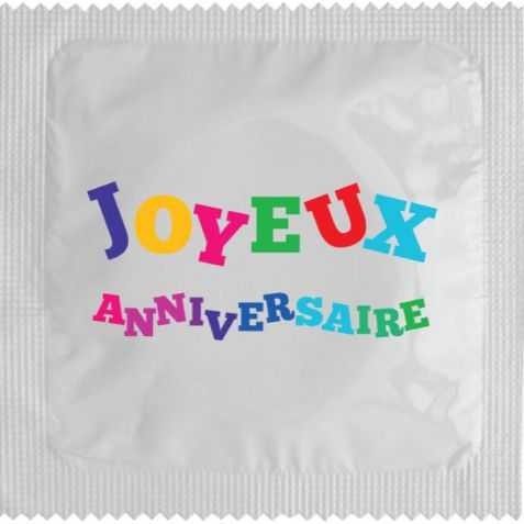 10 Préservatifs humoristiques Joyeux anniversaire