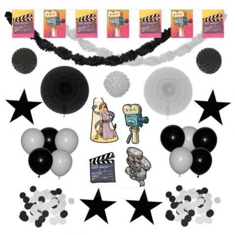 Deco Anniversaire Theme Cinema Decoration Noir Et Blanc Cinema Deco Anniversaire Theme Cinema Decoration Noir Et Blanc Cinema