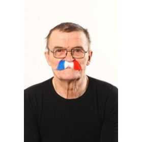 Moustache Supporter France aux couleurs bleu blanc rouge