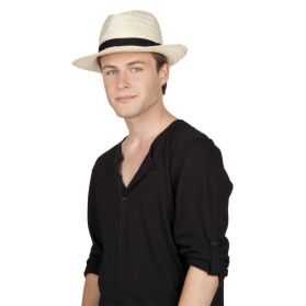 1 Chapeau imitation Panama en paille