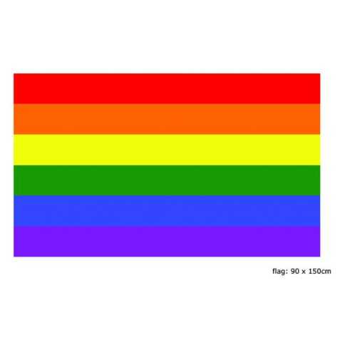 Drapeau arc en ciel gay pride lgbt char défilé cause homosexuelle