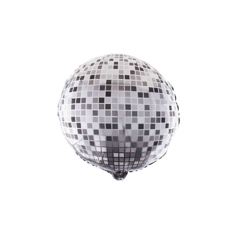 ballon en forme de boule à facettes - ballon hélium thème disco