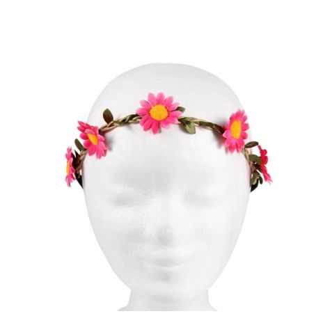 Couronne de fleurs roses