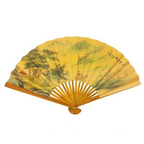 Eventail Chinois en papier décoré