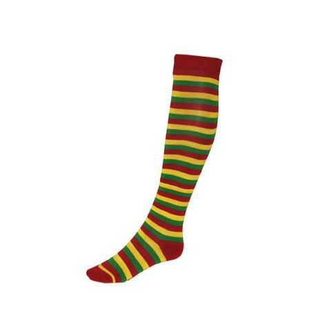 Grandes Chaussettes de Clown rayées de toutes les couleurs