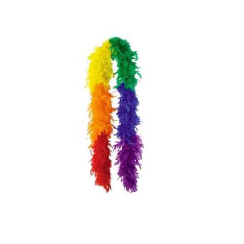 Boa En Plumes De 2 Mètres - Multi-couleurs Arc-en-ciel Ou Uni - Pour Déguisement, Spectacle Ou Photo