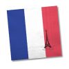 Serviettes en papier drapeau Français
