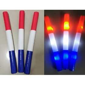 Tube en mousse Lumineux bleu blanc rouge