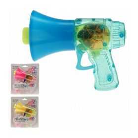 Pistolet lumineux à bulles de savon avec bouteille