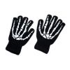 Gants noirs Adulte avec motif Squelettes
