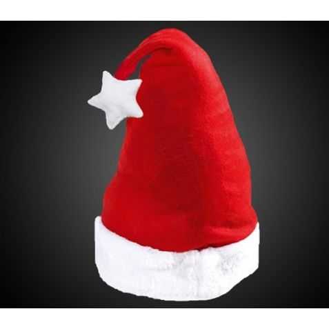 Bonnet De Noël LED Lumineux - 2 Pièces - Bonnet Père Noël à Rayures En Peluche - Taille Unique Adulte - Cadeau Festif