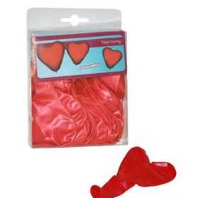 Sachet de petits ballons en forme de Coeur Rouge