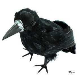Corbeau Noir à plumes de décoration