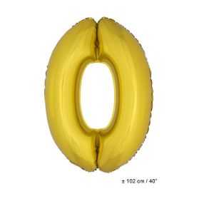 Ballon anniversaire en forme de Chiffre 0 Or