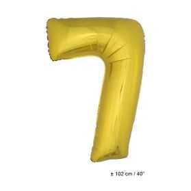 Ballon anniversaire en forme de Chiffre 7 Or