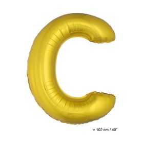 Ballon en forme de Grande Lettre C Dorée