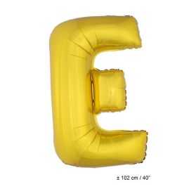 Ballon en forme de Grande Lettre E Dorée