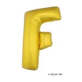Ballon en forme de Grande Lettre F Dorée