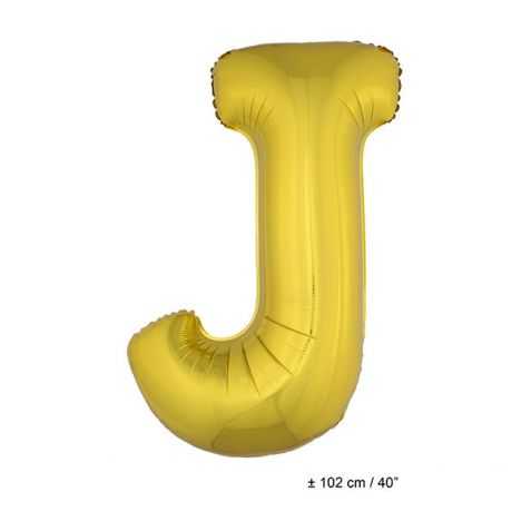 Ballon en forme de Grande Lettre J Dorée
