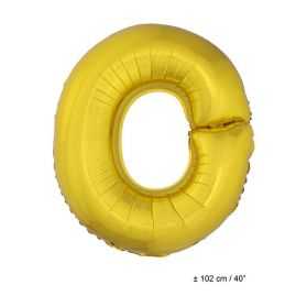 Ballon en forme de Grande Lettre O Dorée