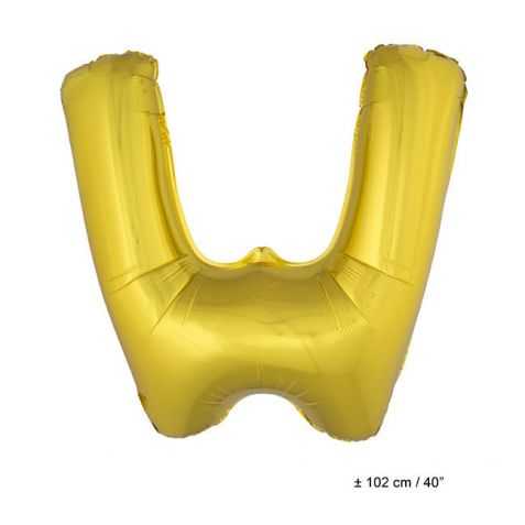 Ballon en forme de Grande Lettre W Dorée