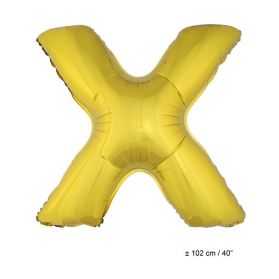 Ballon en forme de Grande Lettre X Dorée