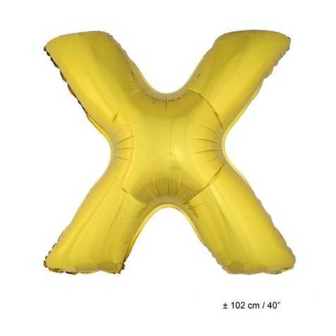 Ballon en forme de Grande Lettre X Dorée