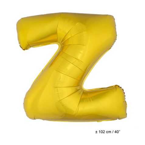 Ballon en forme de Grande Lettre Z Dorée