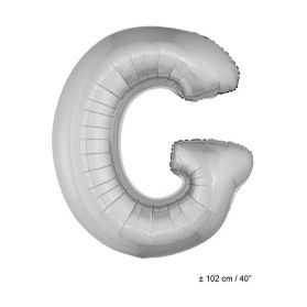 Ballon en forme de Grande Lettre G Argentée