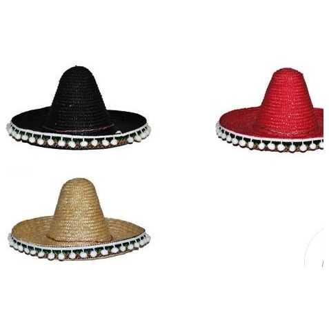 Chapeau mexicain avec des pompons