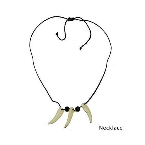 Collier de la Préhistoire avec des dents de dinosaure