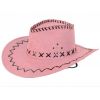 Chapeau cow boy rose adulte