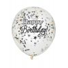 Ballons gonflables Happy Birthday avec confettis