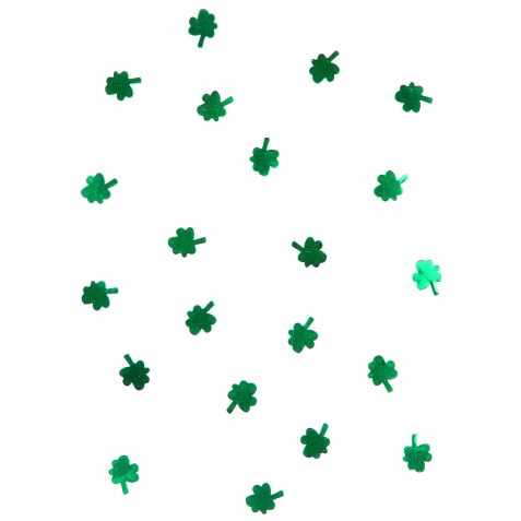 Confettis Verts en forme de Trèfle