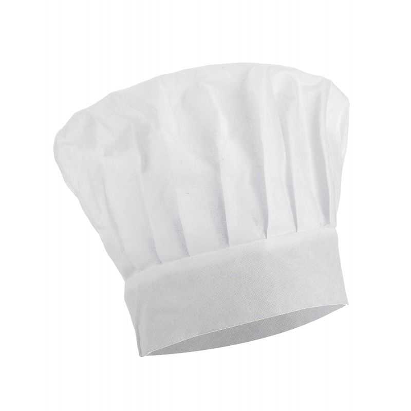 24x Chapeaux Cuisinier Toques Chef en Papier Blanc 25cm Fete Costumee