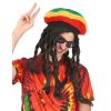 Perruque avec cheveux longs Rasta et bonnet